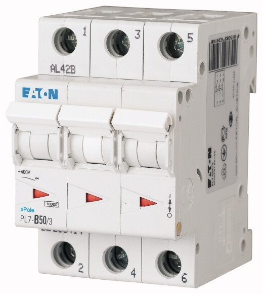 Jistič Eaton PL7-B50/3 10 kA B 50 A