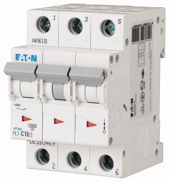 Jistič Eaton PL7-B63/3 10 kA B 63 A