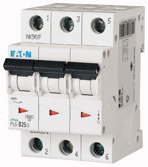 Jistič Eaton PL6-B16/3 6 kA B 16 A