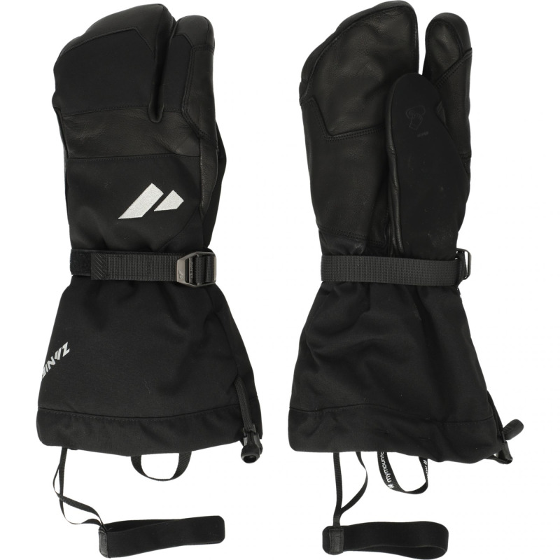 Zanier 80° North 3-finger, lyžařské rukavice, černé
