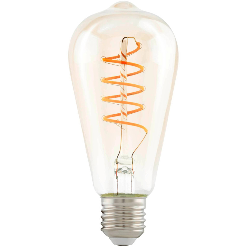 Eglo LED žárovka E27 ST64, 4 W, 270 lm, 2200 K, jantarová