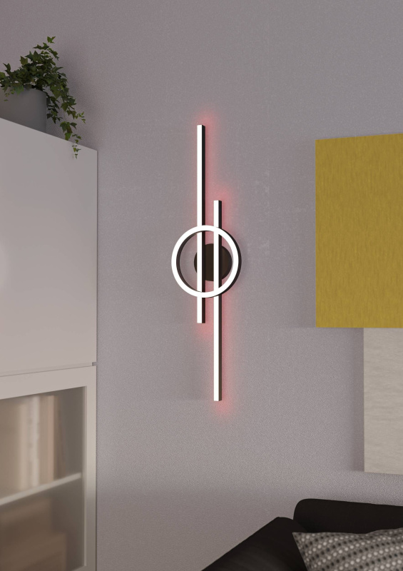 EGLO Stropní/nástěnné LED svítidlo Amandolo, 2700-6500K Barva: Černá