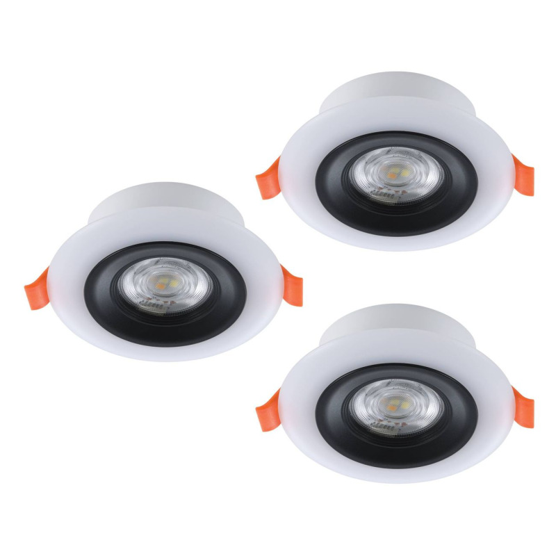 Zápustné svítidlo CALONGE RGB černá O98 mm 3x3,8W EGLO