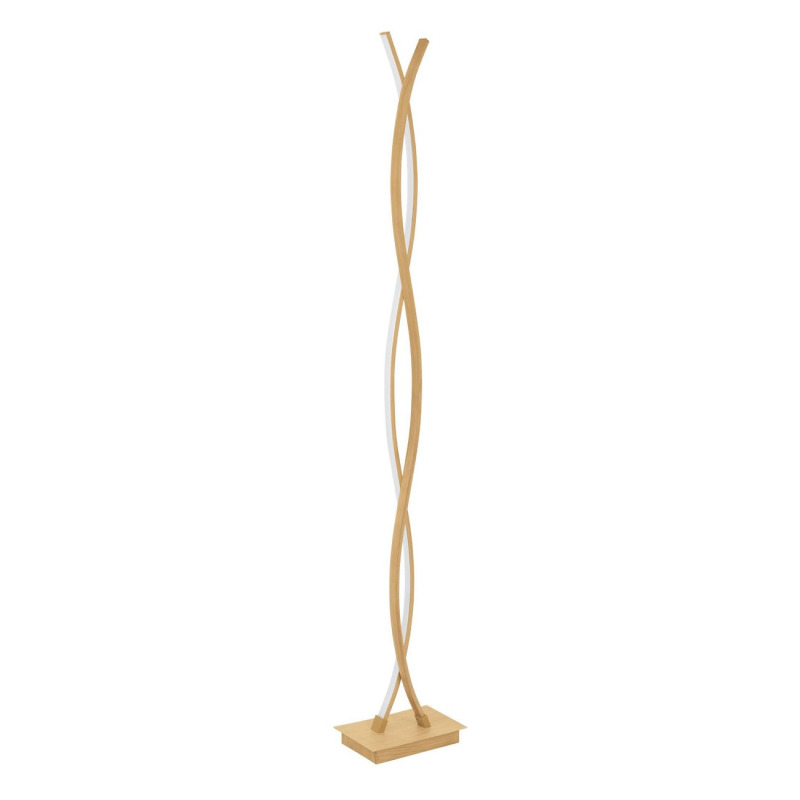 Stojací lampa Eglo světlá hnědá hliník 901107