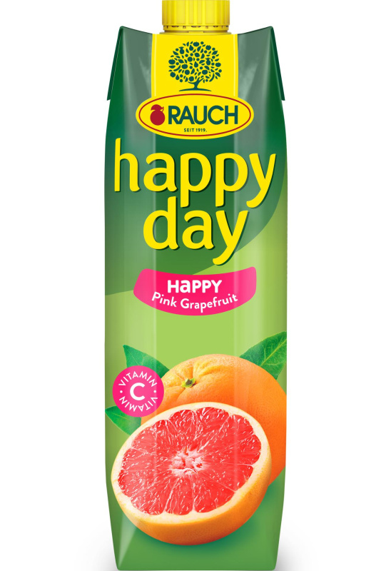 Rauch  Džus Happy Day - happy růžový grep 1l