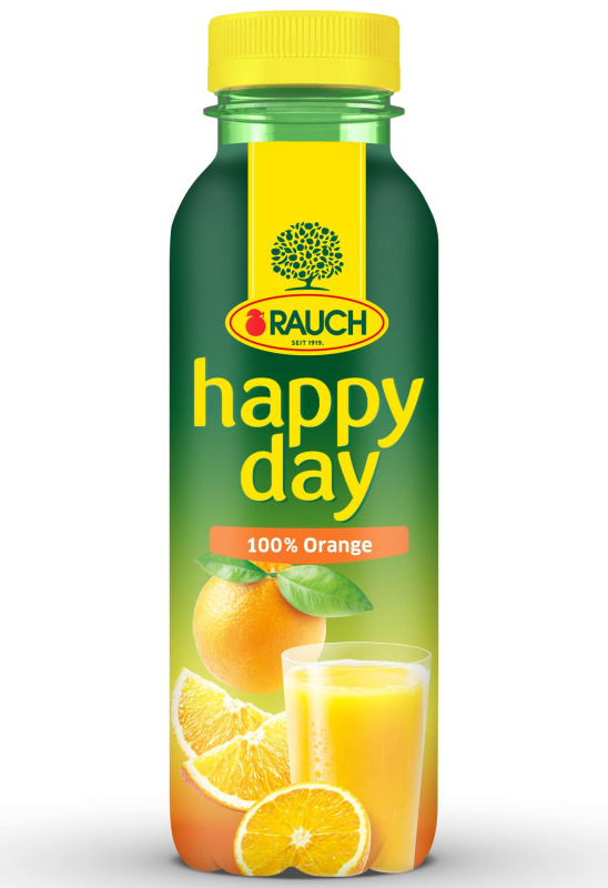 Rauch  Džus Happy Day - 100%, pomeranč, pet, 12x 0,33 l