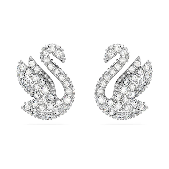 Swarovski Peckové náušnice Labuť Iconic Swan 5647873