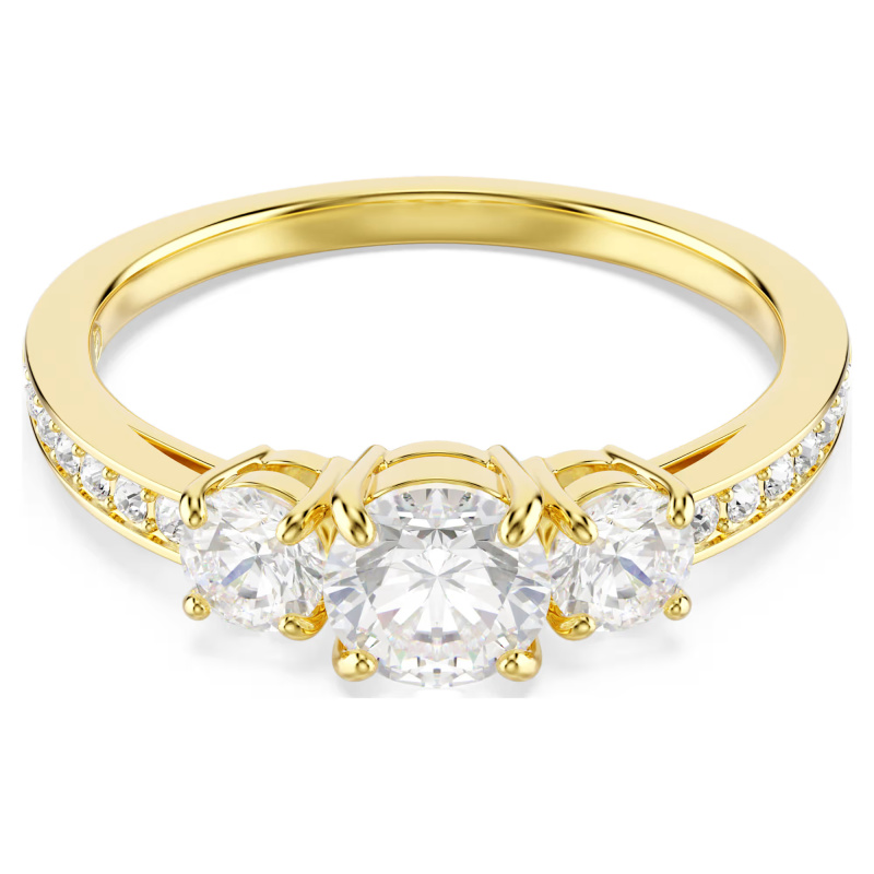 Swarovski Třpytivý pozlacený prsten Stilla Attract 572329 50 mm