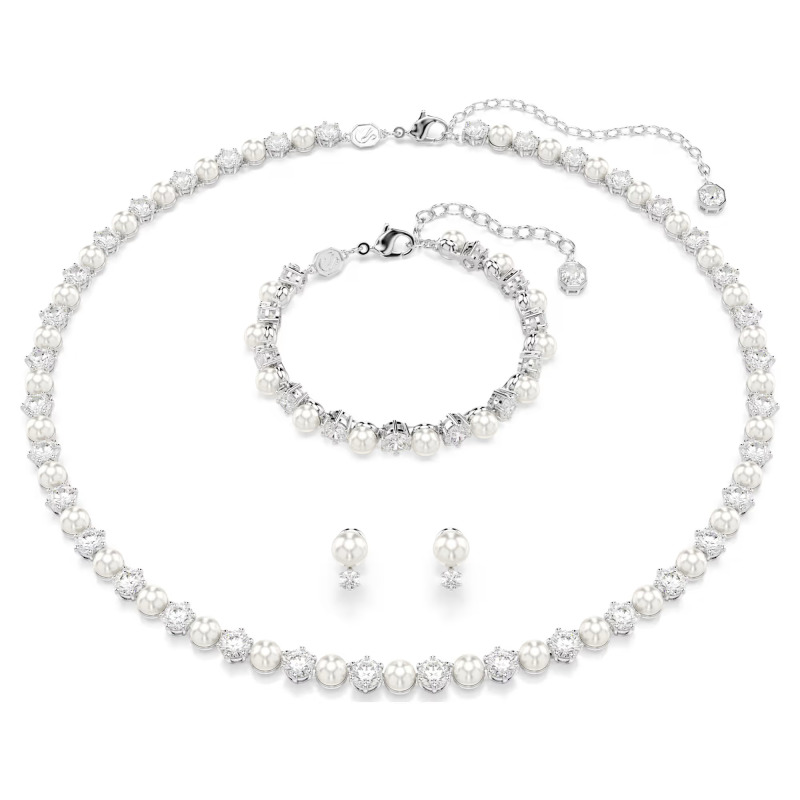 Swarovski Sada šperků s perlami a zirkony Matrix 5742040 (náhrdelník, náramek, náušnice)