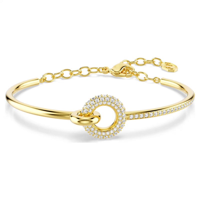 Swarovski Pozlacený pevný náramek s krystaly Dextera 5743568