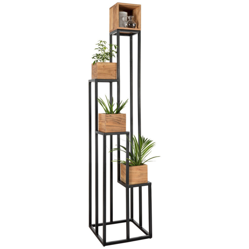 Ambia Home STOJAN NA KVĚTINY akácie černá, barvy akácie
