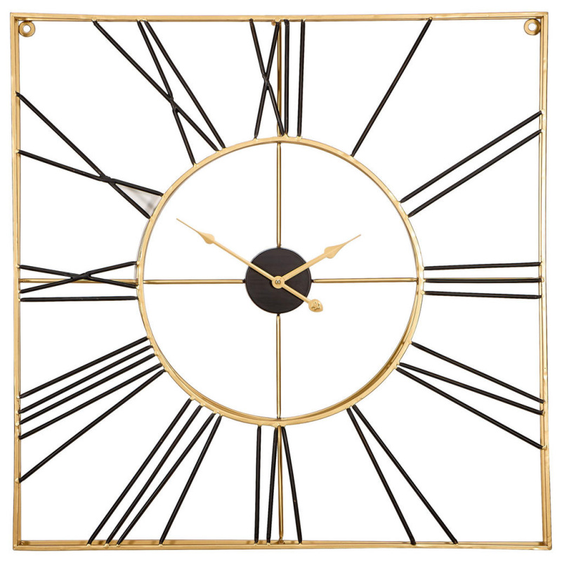 Ambia Home NÁSTĚNNÉ HODINY černá, barvy zlata 71/71 cm