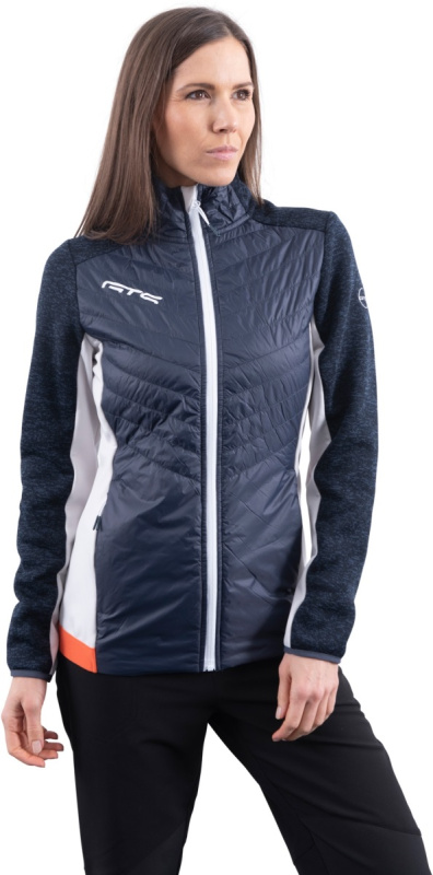 Dámská zateplená hybridní bunda gts 404422 tmavě šedá 40