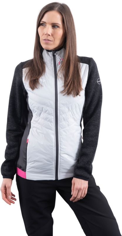 Dámská zateplená hybridní bunda gts 404422 světle šedá 40