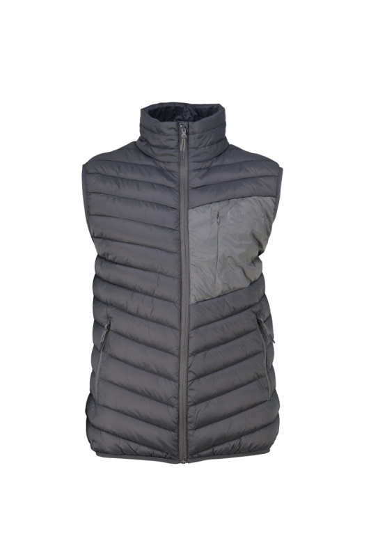 Pánská lehce zateplená vesta gts 503232 tmavě šedá s