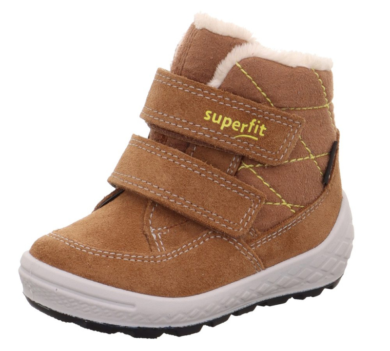 Dětské zimní boty GROOVY 2.0 Brown/Yellow Gore-TEX, Superfit,1-106314-3000 - 26