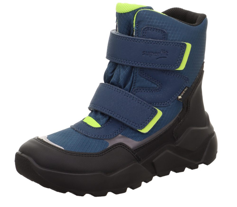 Chlapecké zimní boty ROCKET Blau/Light Green Gore-Tex, Superfit,1-000402-8010 - 33