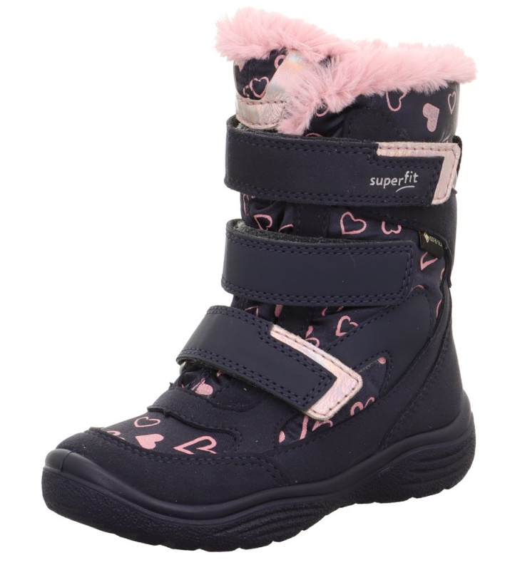 Dívčí zimní boty CRYSTAL Blue/Pink Gore-Tex, Superfit,1-009090-8020 - 25