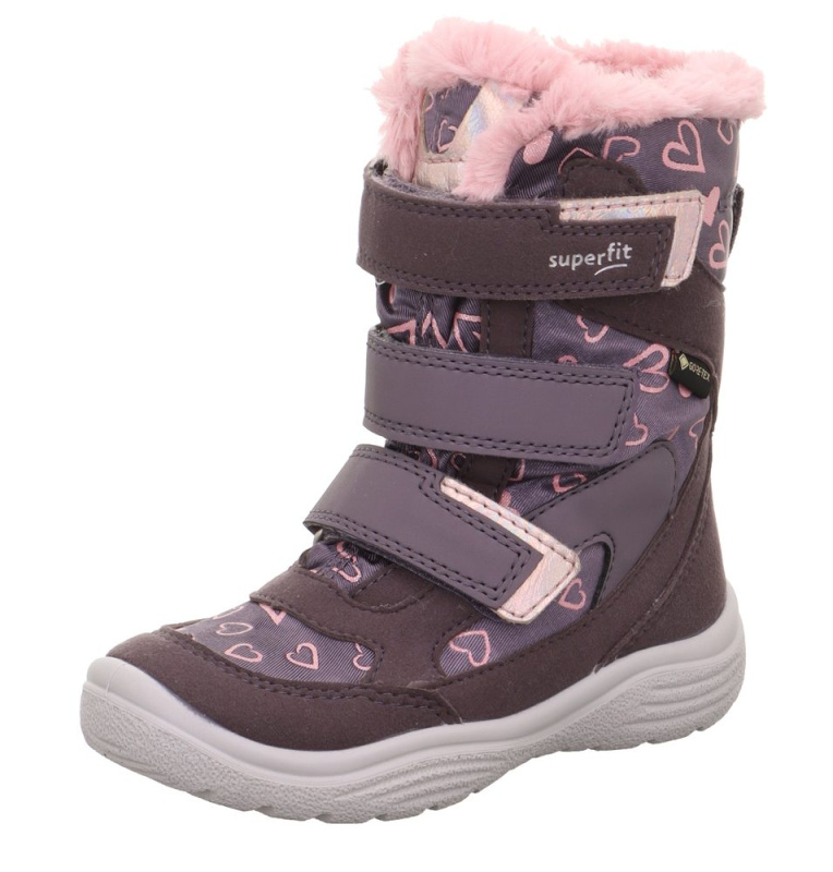 Dívčí zimní boty CRYSTAL Purple/Pink Gore-Tex, Superfit,1-009090-8510 - 34