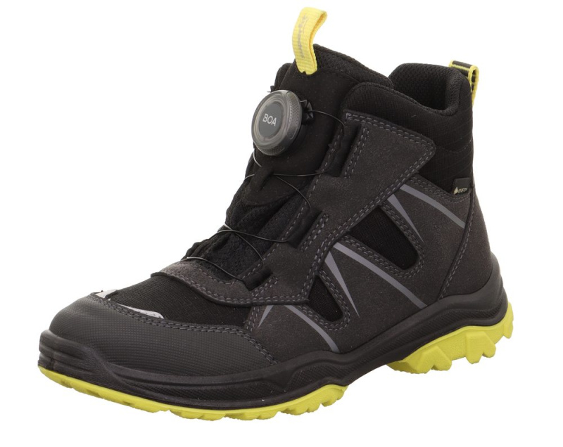 Chlapecké celoroční boty JUPITER  Grey/Yellow Gore-Tex BOA, Superfit,1-000076-2000 - 34