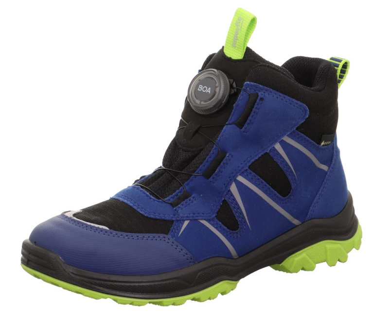 Chlapecké celoroční boty JUPITER  Blau/Green Gore-Tex BOA, Superfit,1-000076-8010 - 35