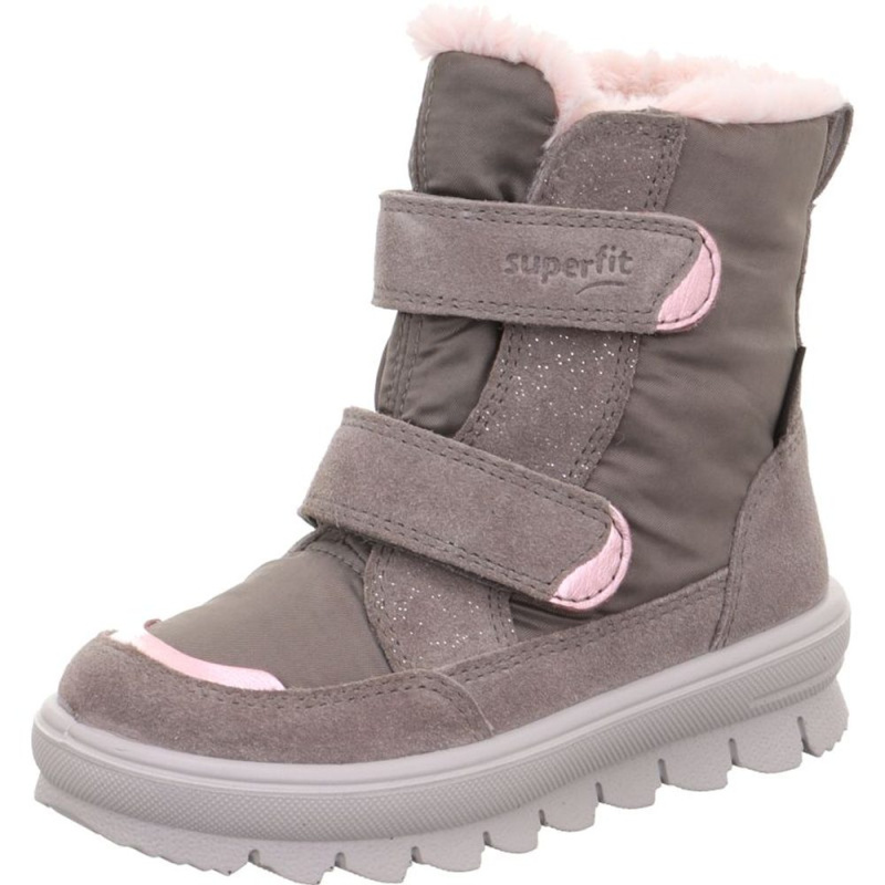 Dívčí zimní boty FLAVIA Gray/Pink Gore-Tex, Superfit , 1-000216-2000, šedá - 32