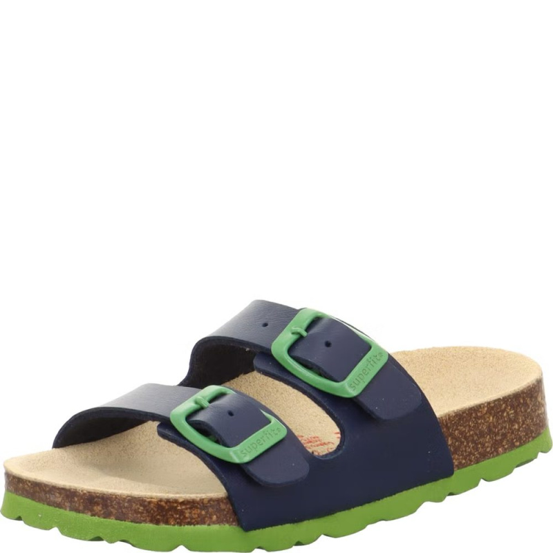 Chlapecké korkové pantofle FOOTBAD Blue/Green Superfit 1-800111-8210 - 32
