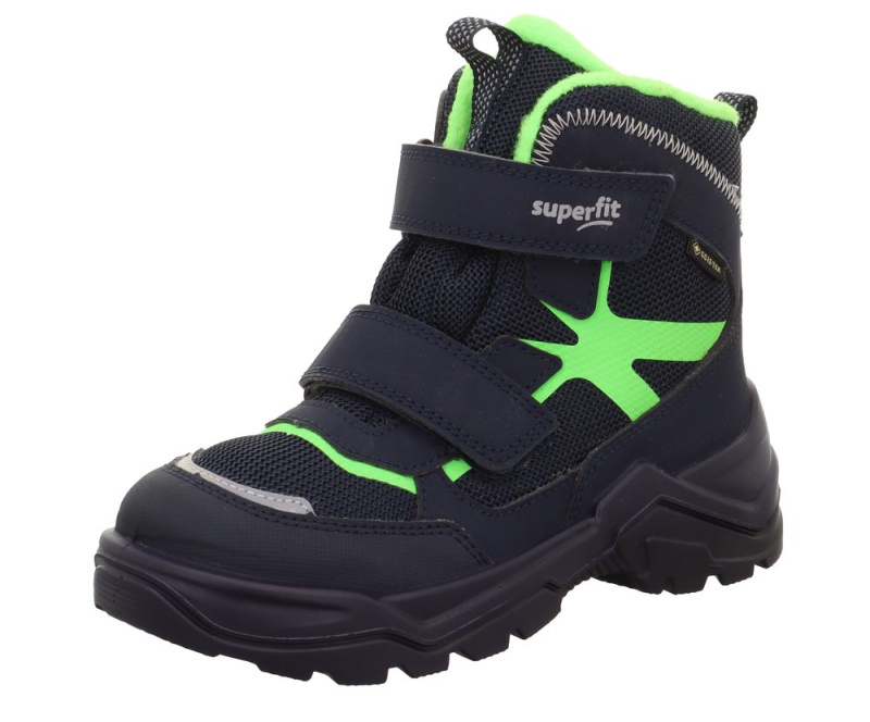 Chlapecké zimní boty SNOW MAX Blue/Light Green Gore-TEX, Superfit,1-002022-8000 - 32