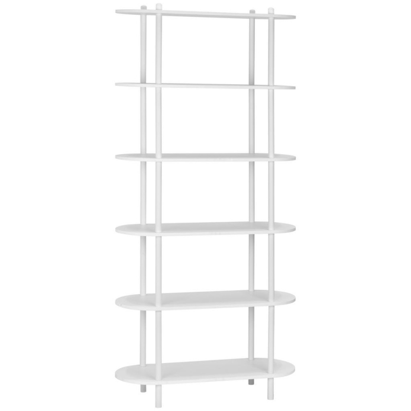 PBJ REGÁL, bílá, železo, 90/160/30 cm