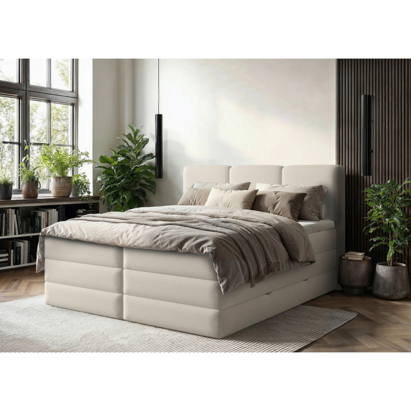 MID.YOU POSTEL BOXSPRING, 160/200 cm, krémová