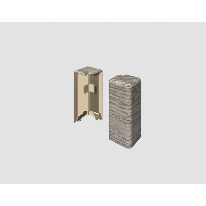 Egger Vnější roh pro soklovou lištu CUBICAL dub stříbrný, 2 ks