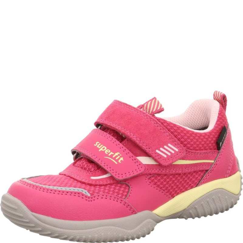 Dívčí celoroční boty STORM Pink/Yellow Goretex, Superfit, 1-006386-5500, růžová - 33