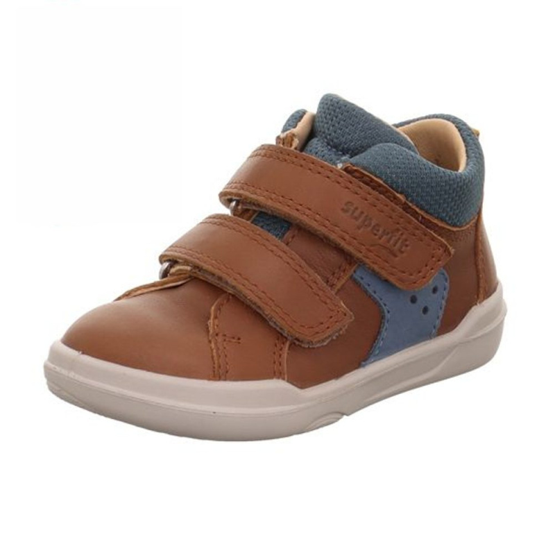Chlapecké barefit vyšší tenisky Superfit SUPERFREE Brown/White 1-000543-3000 - 26