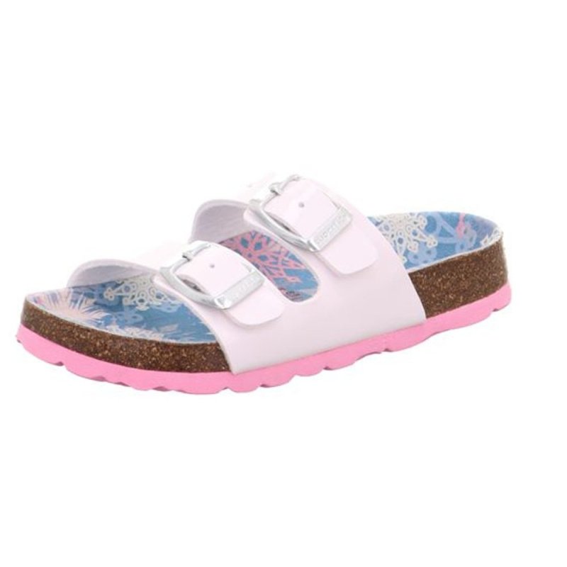 Dívčí korkové pantofle Superfit FOOTBAD White/Multicolored 1-800111-1140 - 31