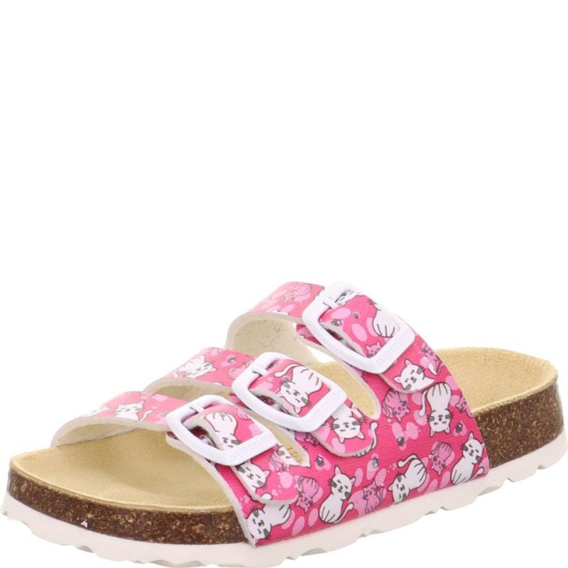 Dívčí korkové pantofle Superfit FOOTBAD Pink/Multicolored 1-800113-5650 - 38