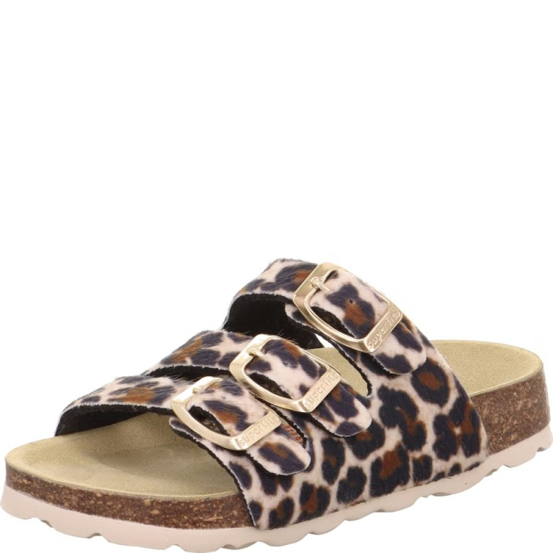 Dívčí korkové pantofle FOOTBAD Beige/Multicolored Superfit 1-800113-4000 - 39