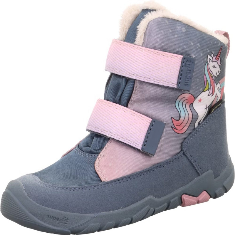 Dívčí zimní barefit boty TRACE Blue/Pink GTX Superfit 1-006041-8040 - 25