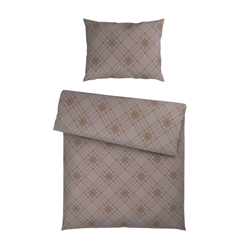 Ambia Home POVLEČENÍ satén šedohnědá 140/200 cm