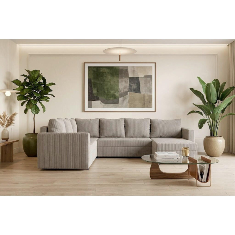 P & B SEDACÍ SOUPRAVA, textil, béžová