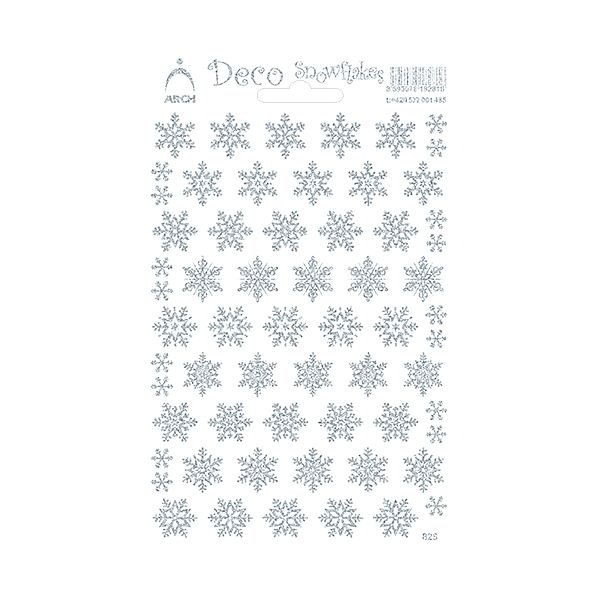 Samolepky 11,5x18cm - Stříbrné holografické vločky