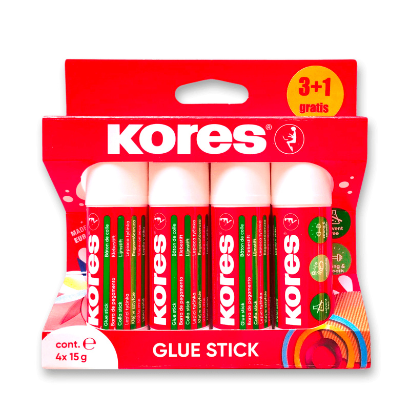 Lepicí tyčinka Kores - 15 g, blistr 3+1 Kores