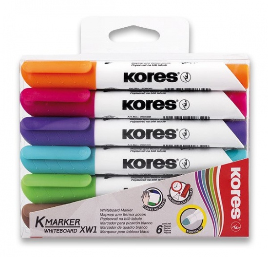 Sada popisovačů K-Marker WB souprava 6 ks Kores
