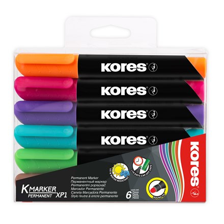 Kores K-Marker - permanentní popisovač - sada 6 ks