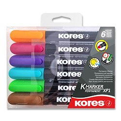 Kores K-Marker - permanentní popisovač - sada 6 ks