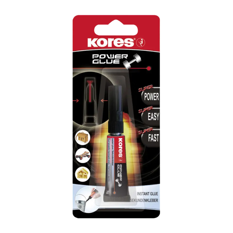 Vteřinové lepidlo Kores Power Glue 3 g