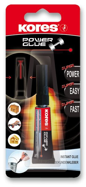 Vteřinové lepidlo Kores Power Glue 3 g