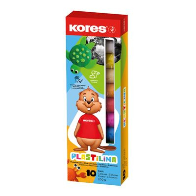 Modelovací hmota Kores - 10 barev, 200 g