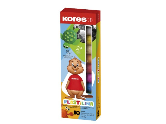 Modelovací hmota Kores - 10 barev, 200 g