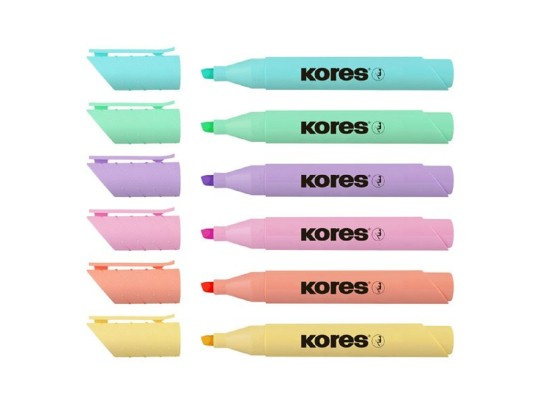 Popisovač High Liner Plus Pastel/High Liner souprava 6 ks Kores