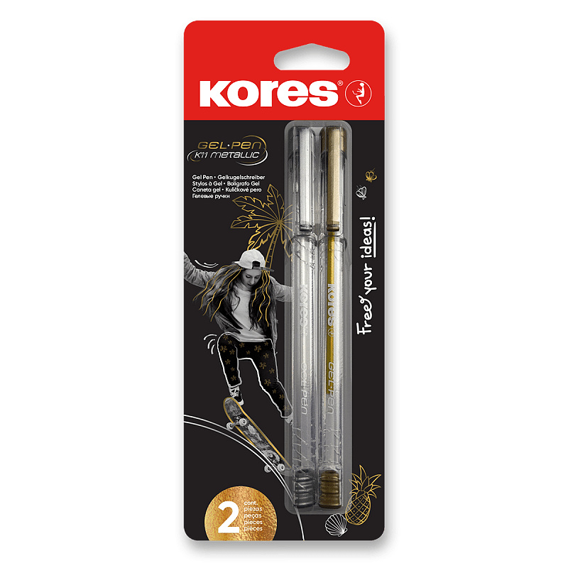 Kuličkové pero K11 Metallic Pen Kores 2 ks Kores